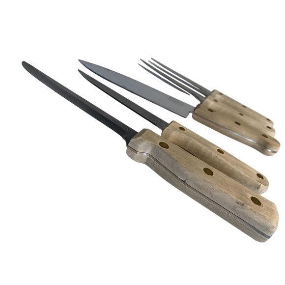 Chicago Cutlery 5 Piece Lot Knife Set 3 Steak Knives Chefs Knife Utility Knife - Picture 3 of 7